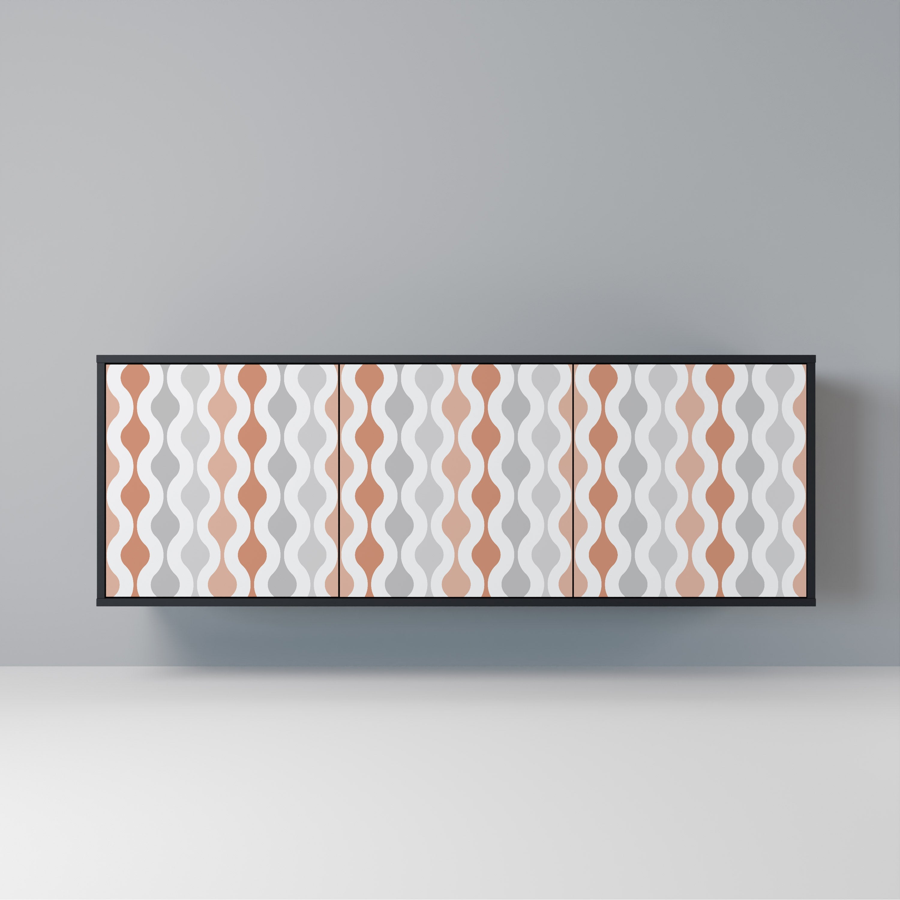 HAZY NOSTALGIA 3-türiges Sideboard in Schwarz