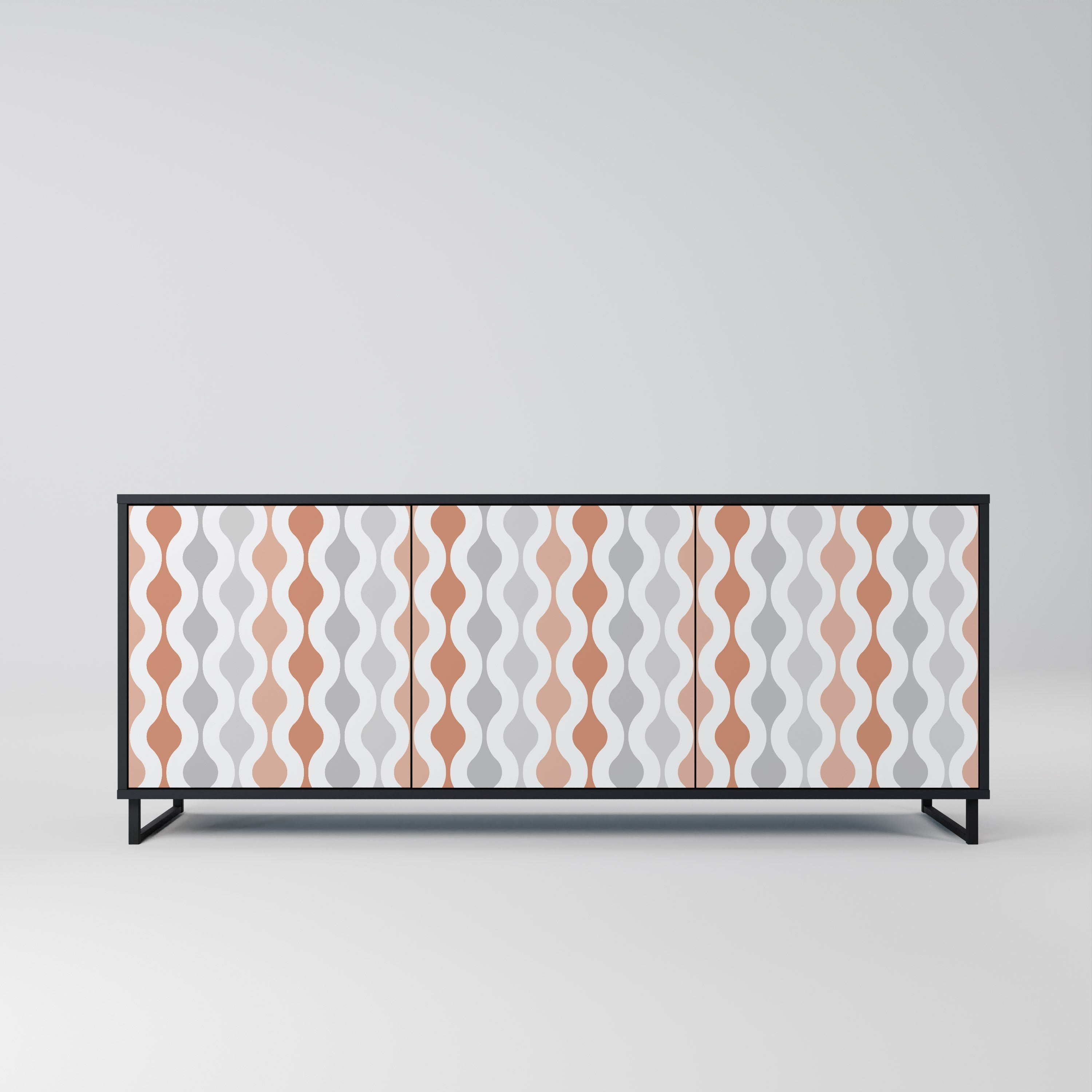 HAZY NOSTALGIA 3-türiges Sideboard in Schwarz