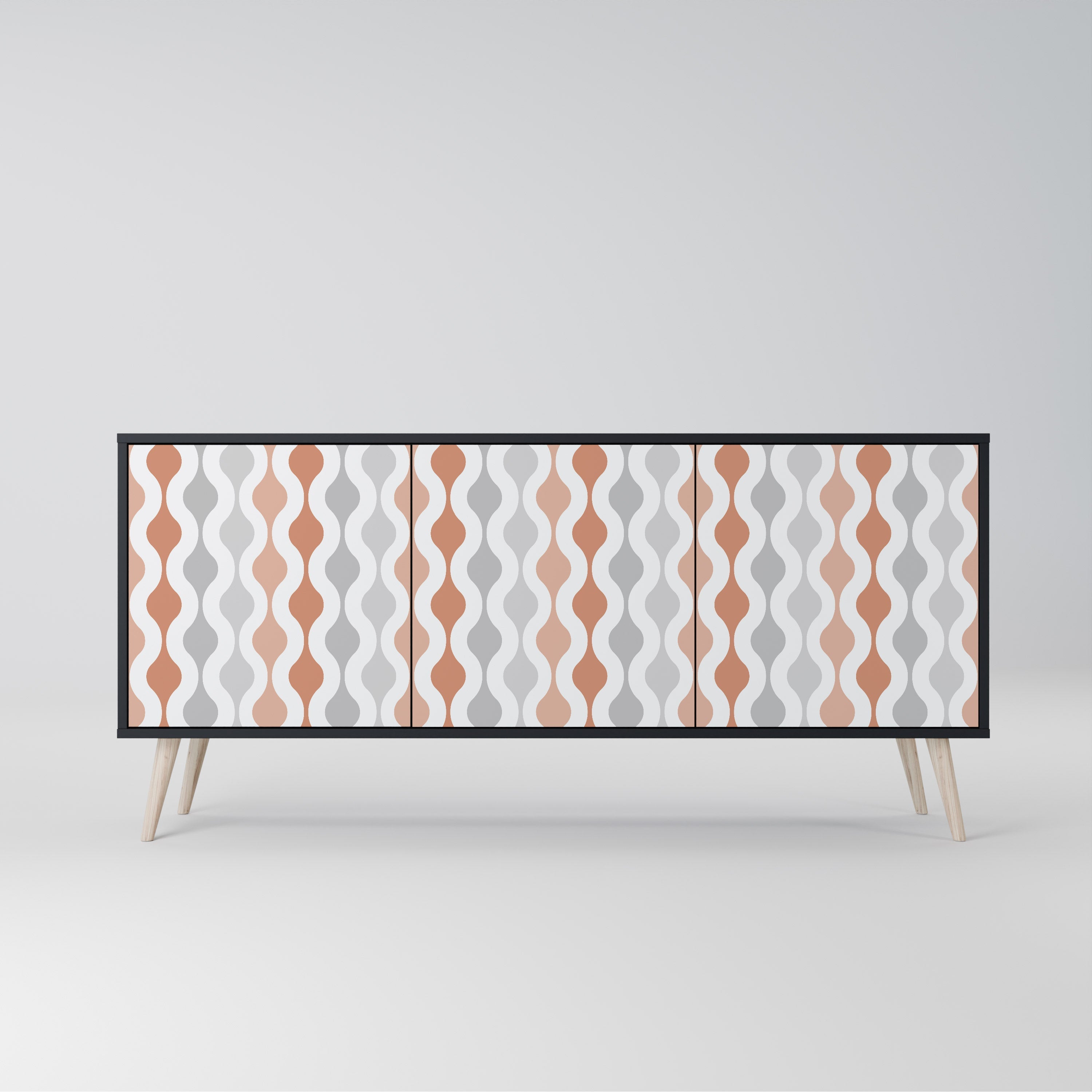 HAZY NOSTALGIA 3-türiges Sideboard in Schwarz