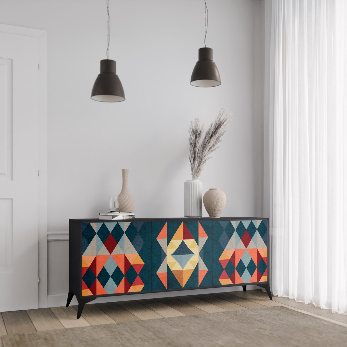 CRACKED ILLUSION 3-türiges Sideboard