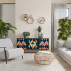 CRACKED ILLUSION 3-Door Sideboard in Black Finish