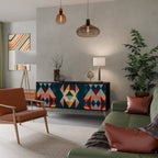 CRACKED ILLUSION 3-Door Sideboard in Black Finish