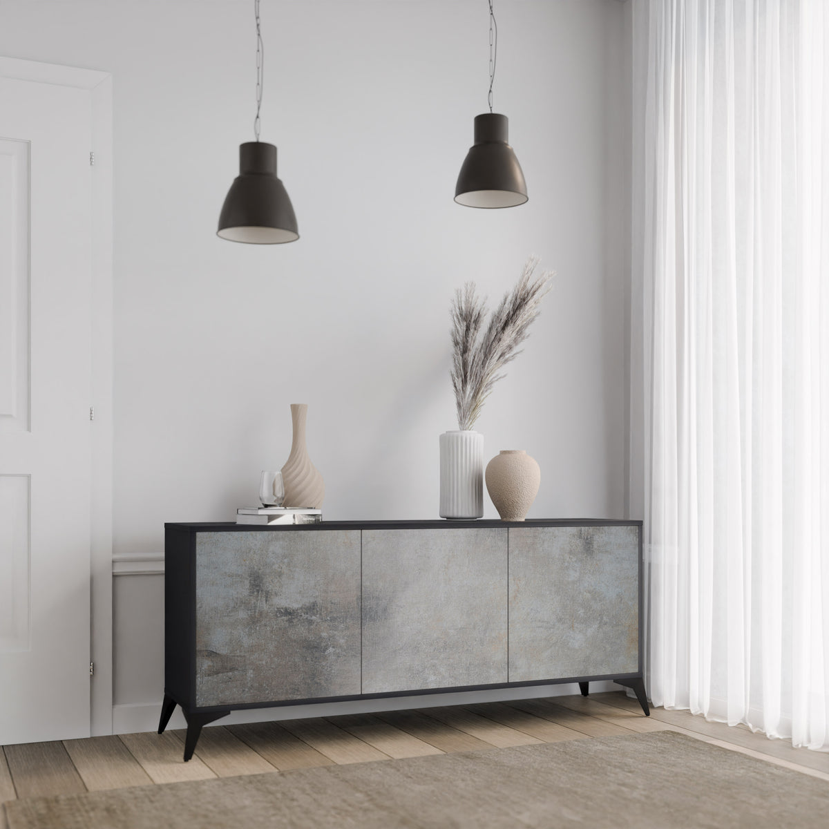 CONCRETE WALL 3-türiges Sideboard