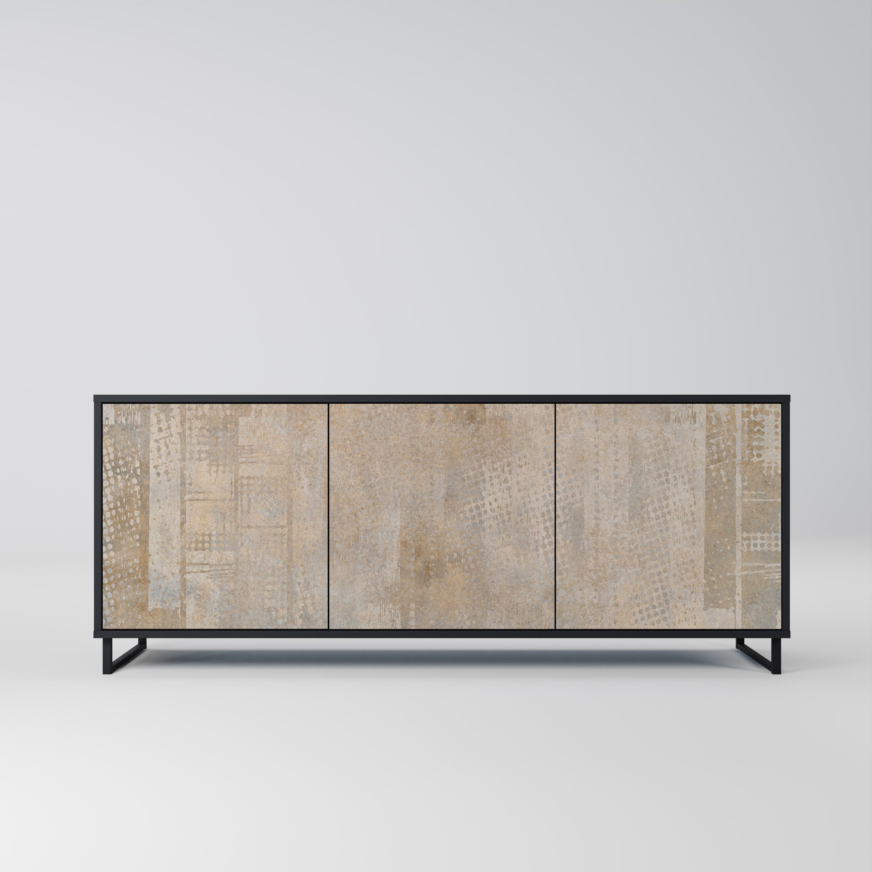 SCREEN ERROR 3-türiges Sideboard in Schwarz