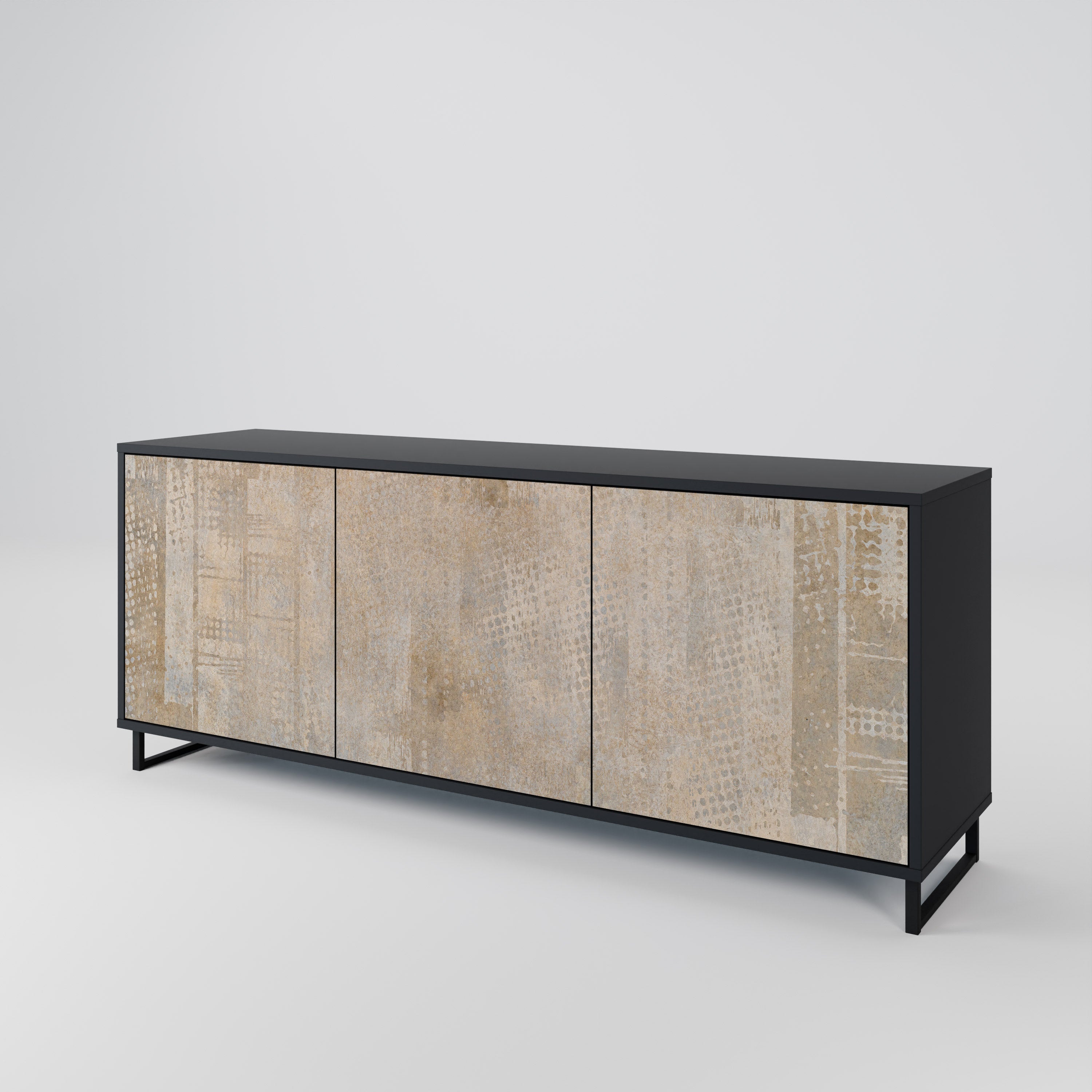 SCREEN ERROR 3-türiges Sideboard in Schwarz