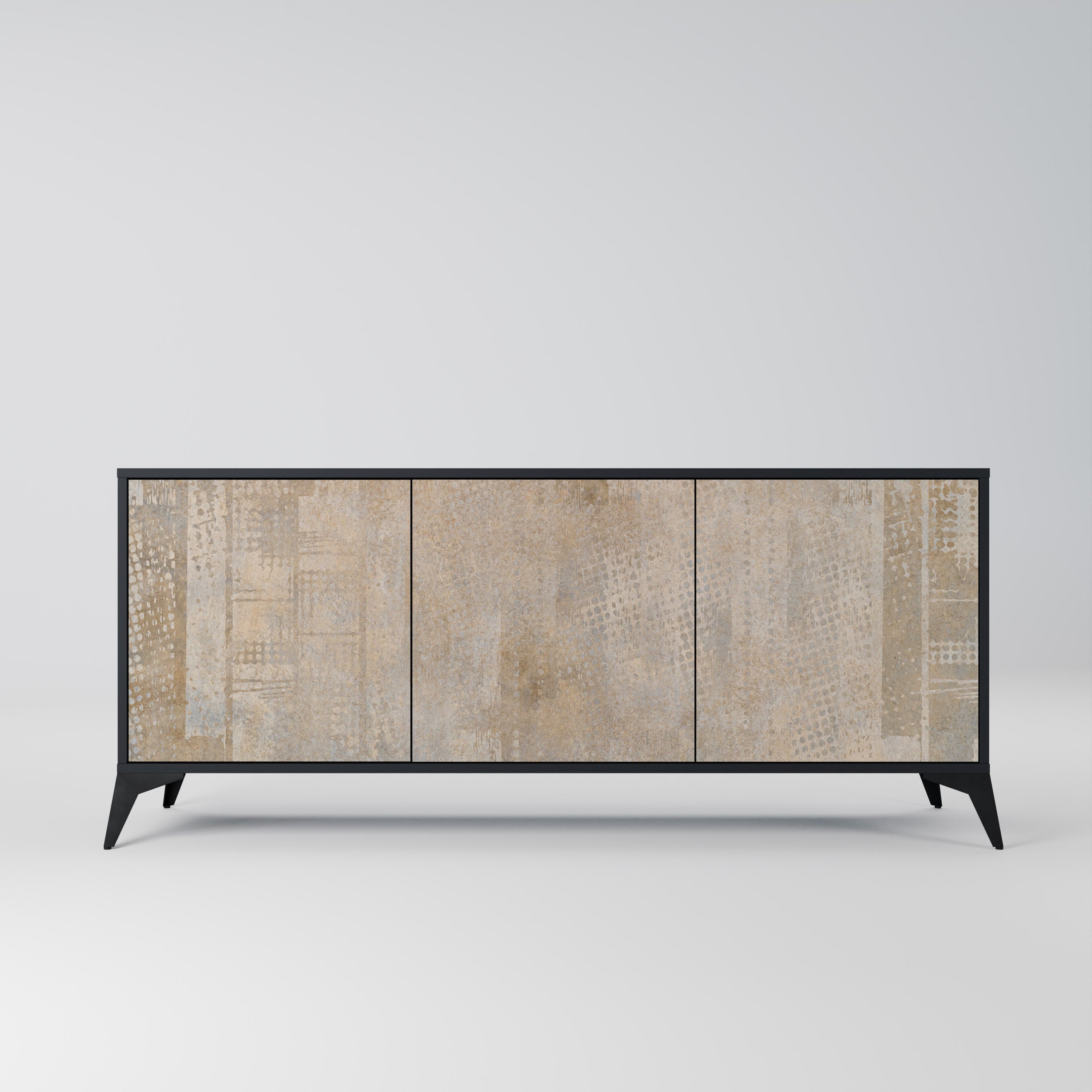 SCREEN ERROR 3-türiges Sideboard in Schwarz