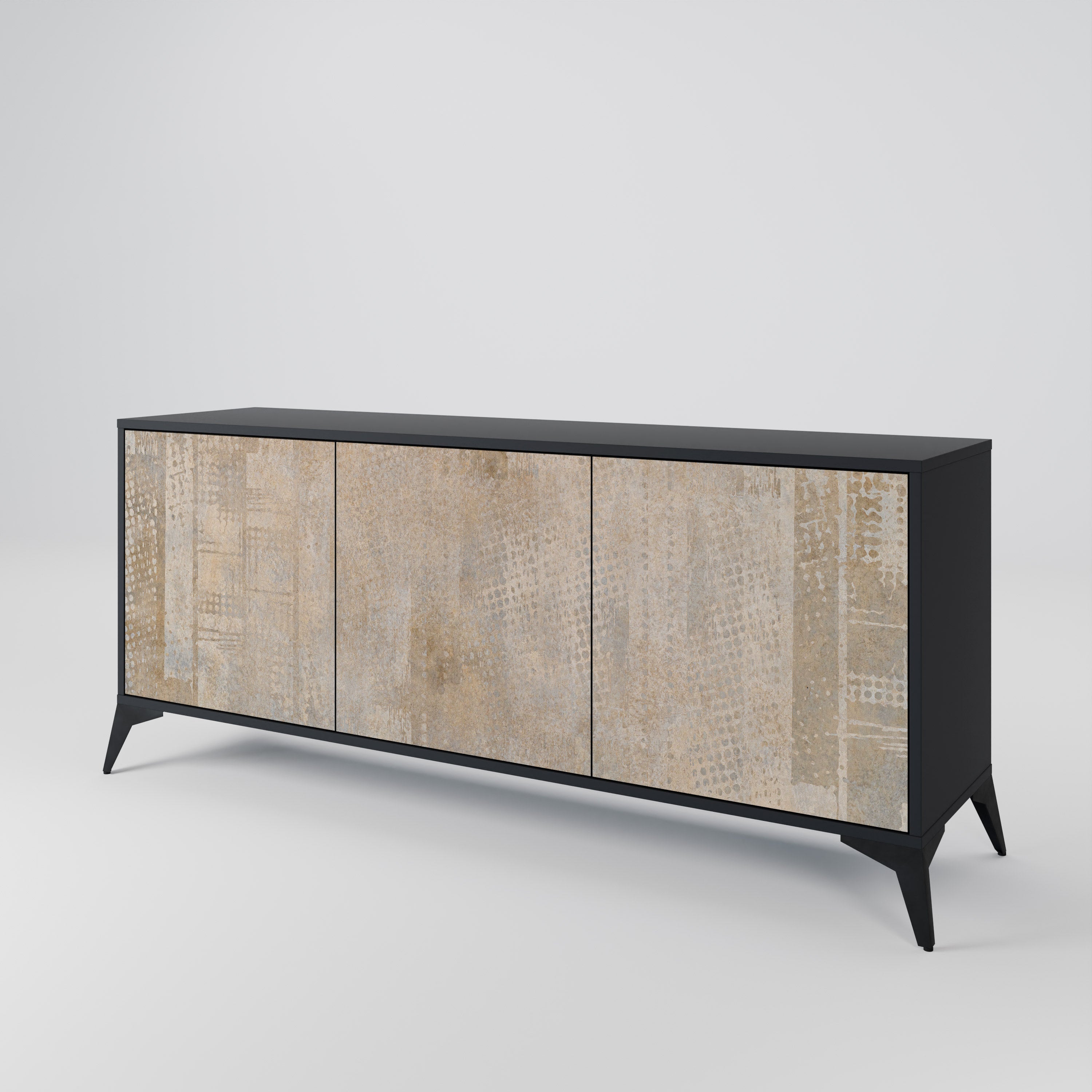 SCREEN ERROR 3-türiges Sideboard in Schwarz