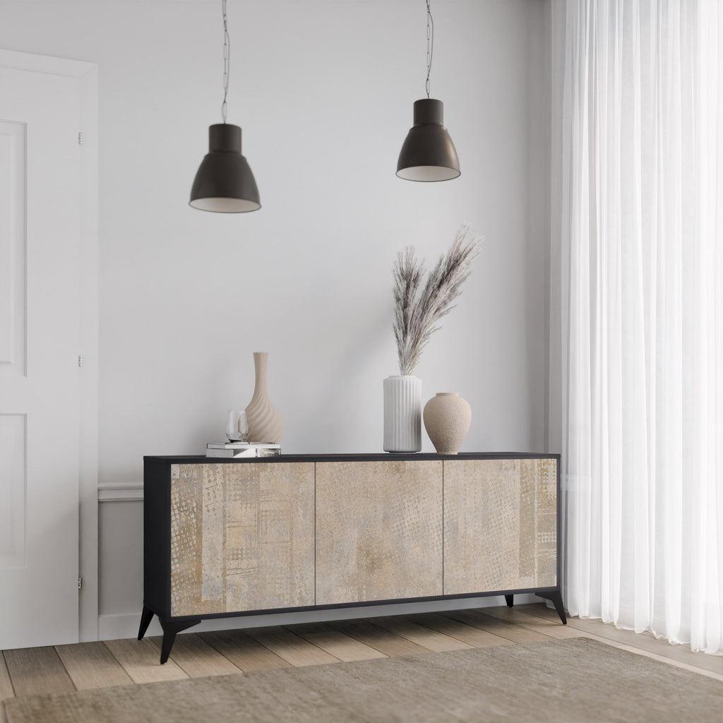 SCREEN ERROR 3-türiges Sideboard in Schwarz