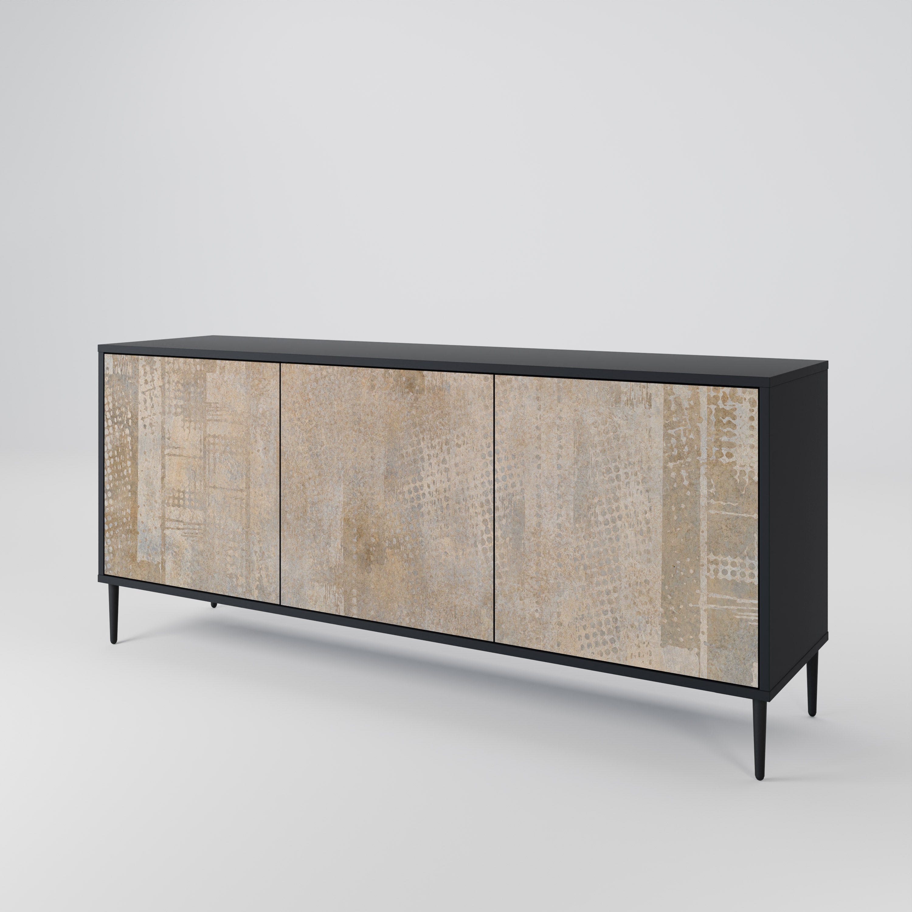SCREEN ERROR 3-türiges Sideboard in Schwarz