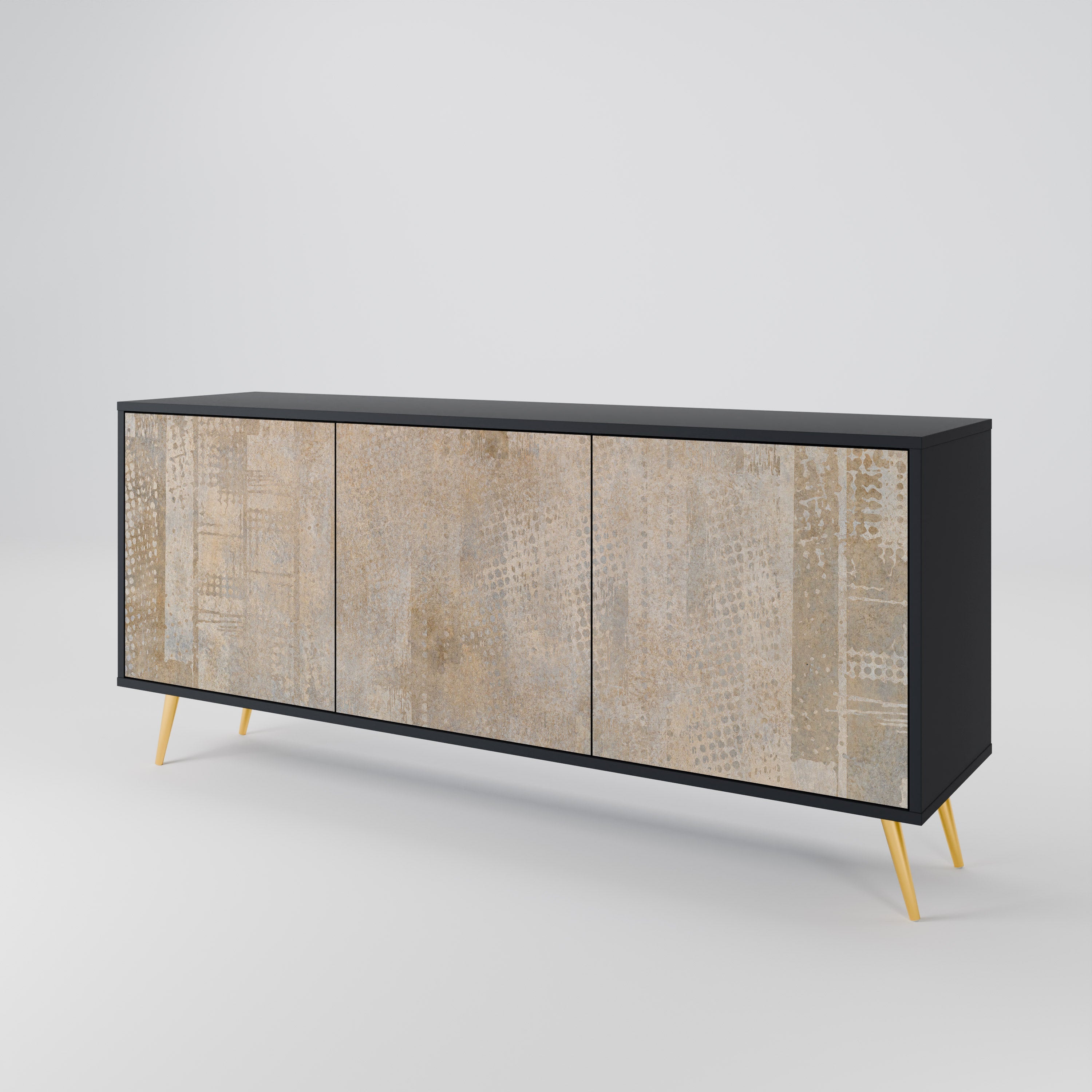 SCREEN ERROR 3-türiges Sideboard in Schwarz