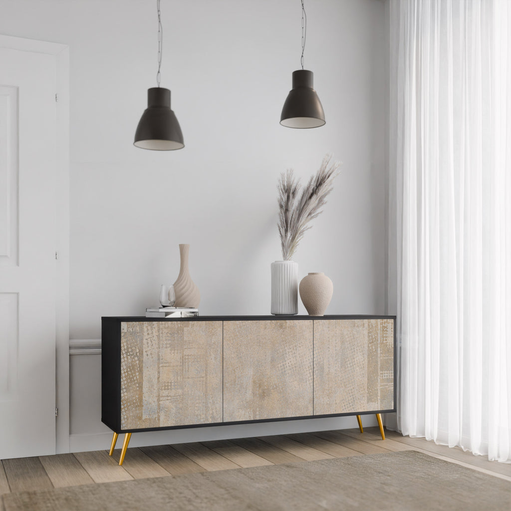 SCREEN ERROR 3-türiges Sideboard in Schwarz