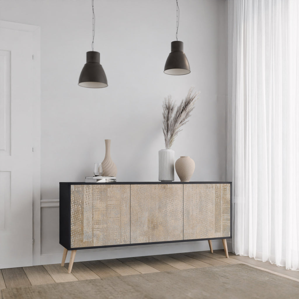 SCREEN ERROR 3-türiges Sideboard in Schwarz