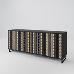 AZTEC 3-Door Sideboard in Black Finish