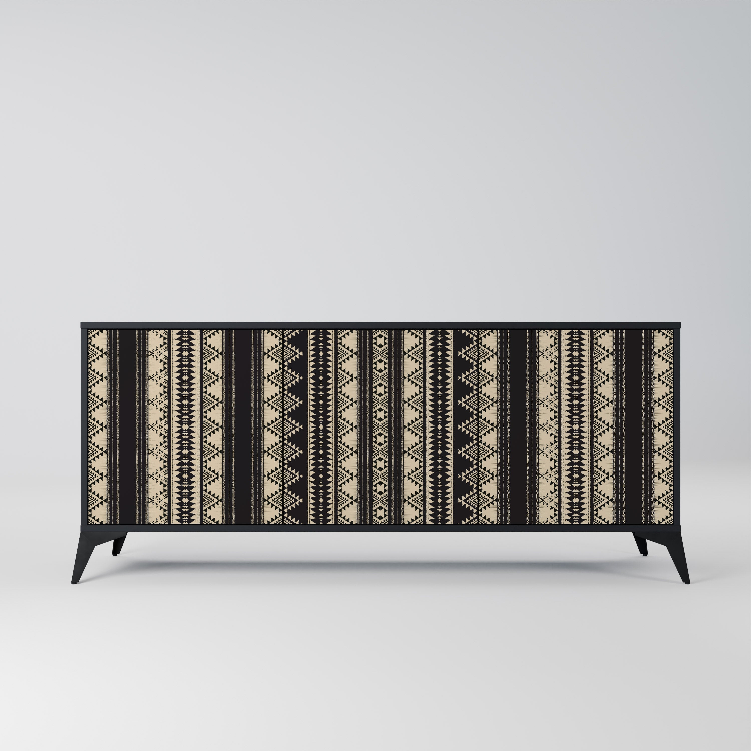 AZTEC 3-türiges Sideboard in Schwarz