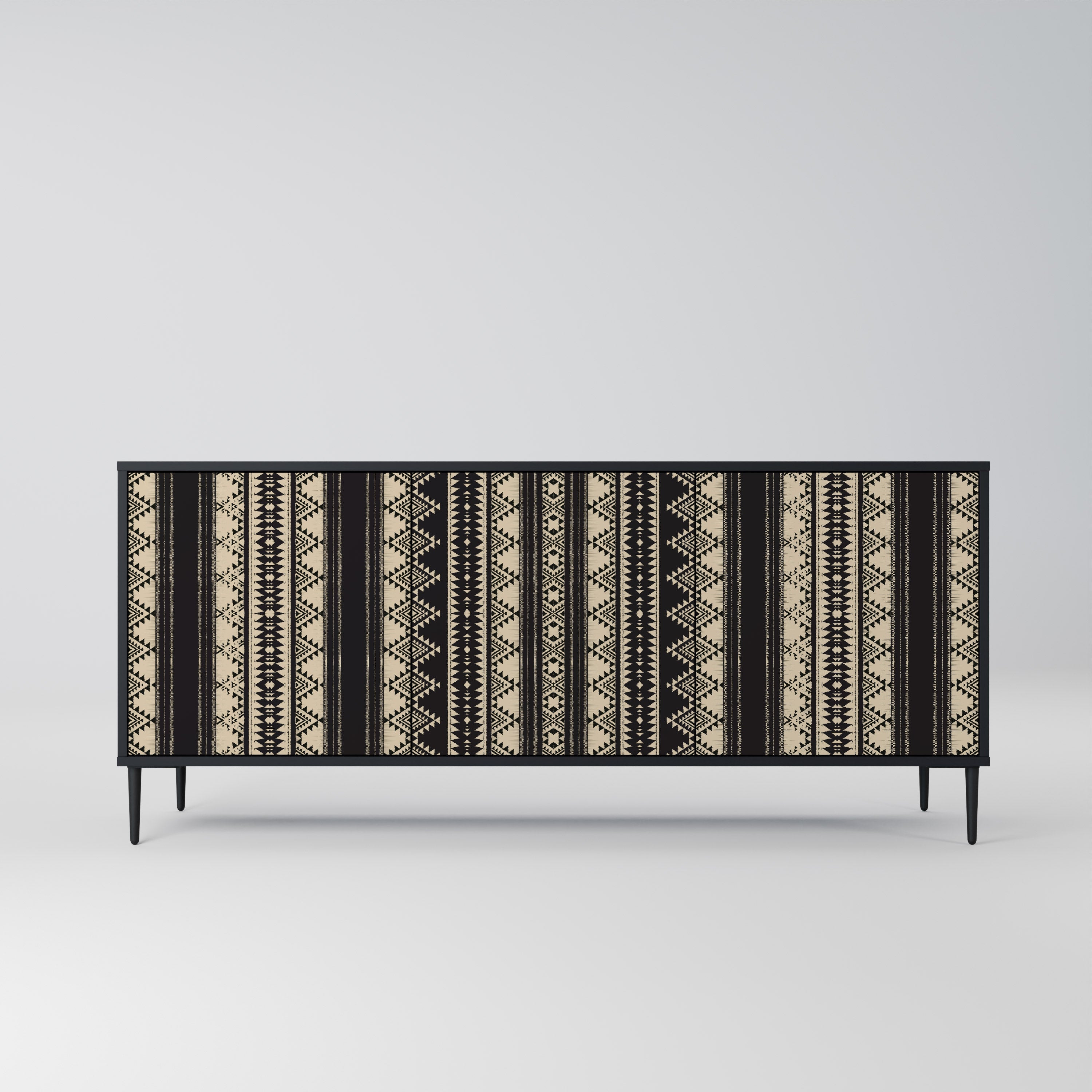 AZTEC 3-türiges Sideboard in Schwarz