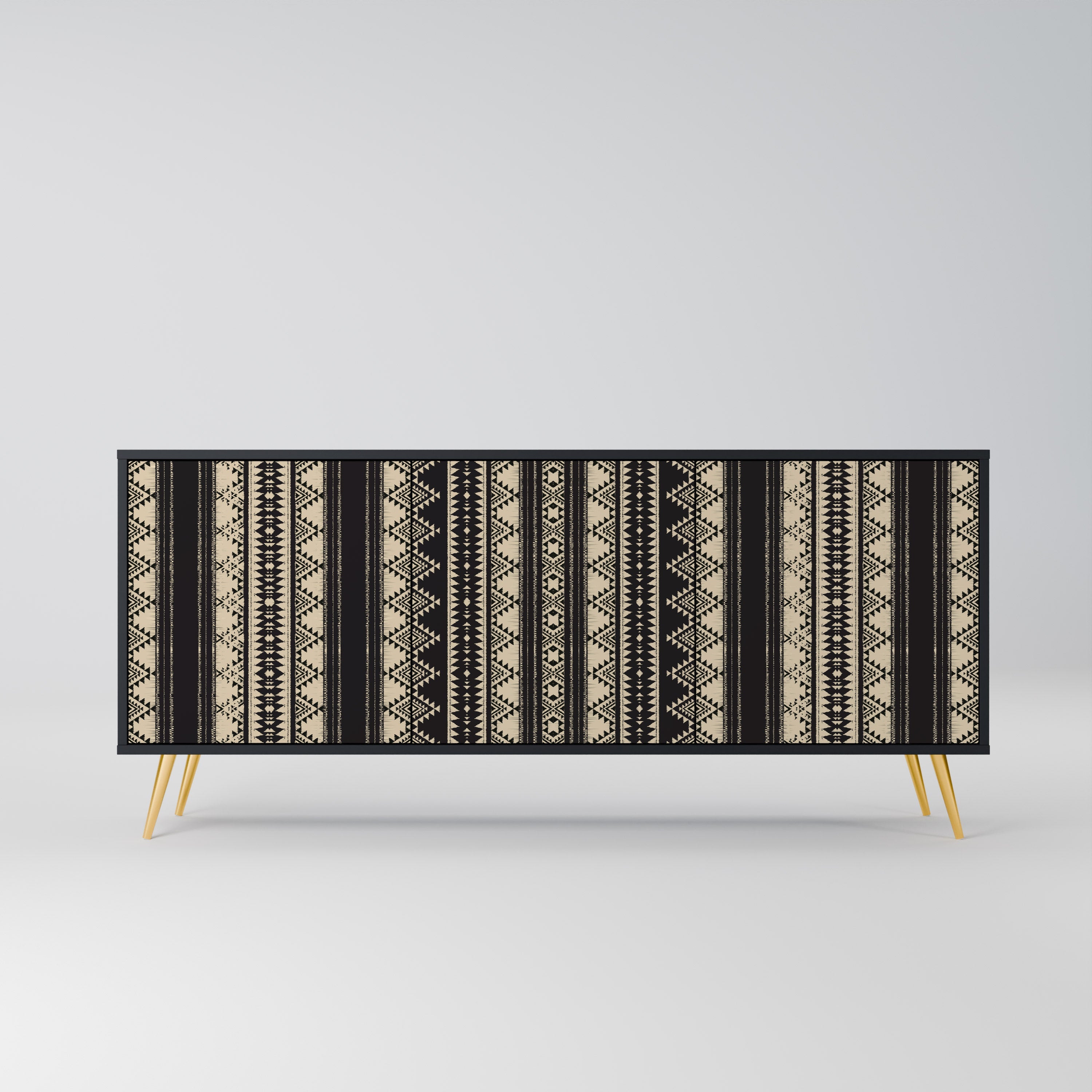 AZTEC 3-türiges Sideboard in Schwarz