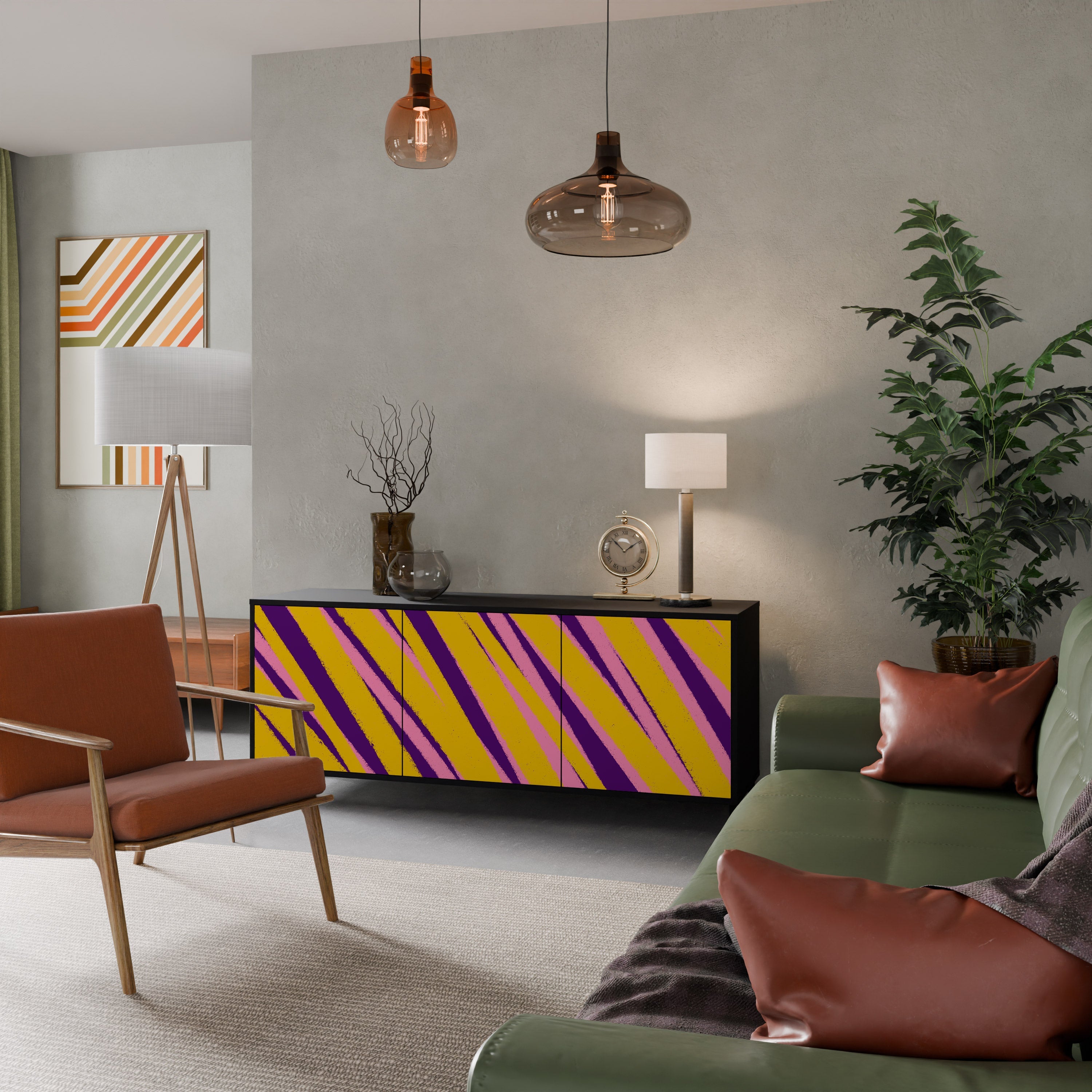 DREAMS COME TRUE 3-türiges Sideboard in Schwarz