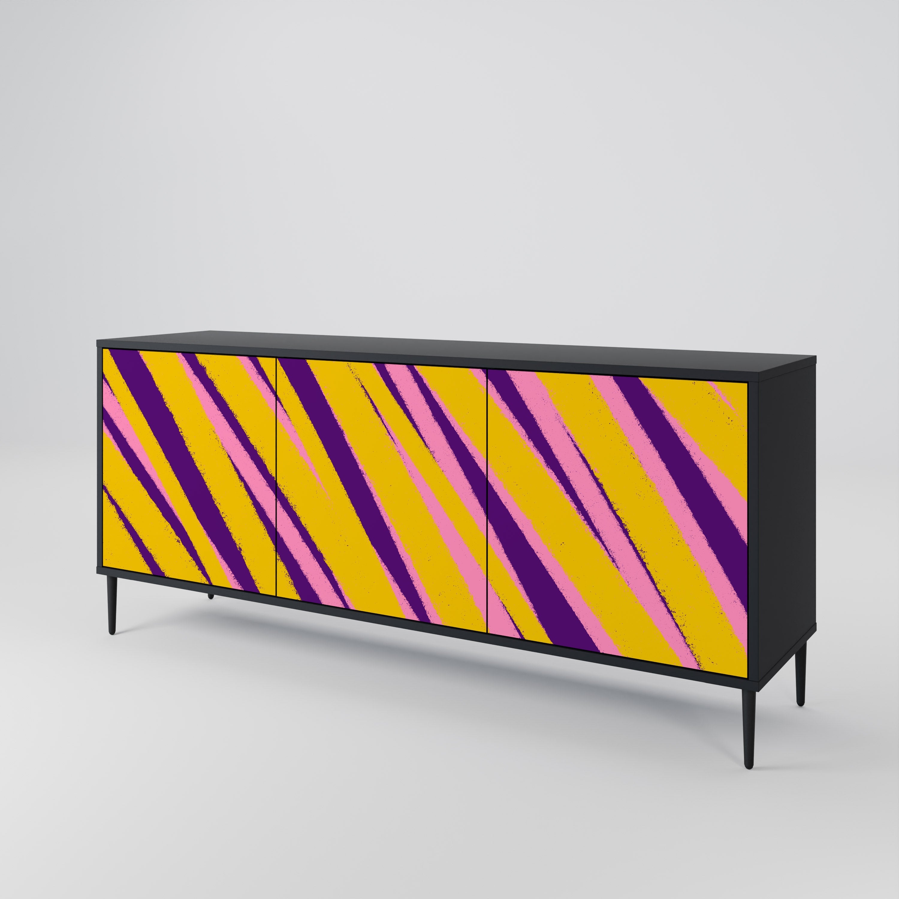 DREAMS COME TRUE 3-türiges Sideboard in Schwarz