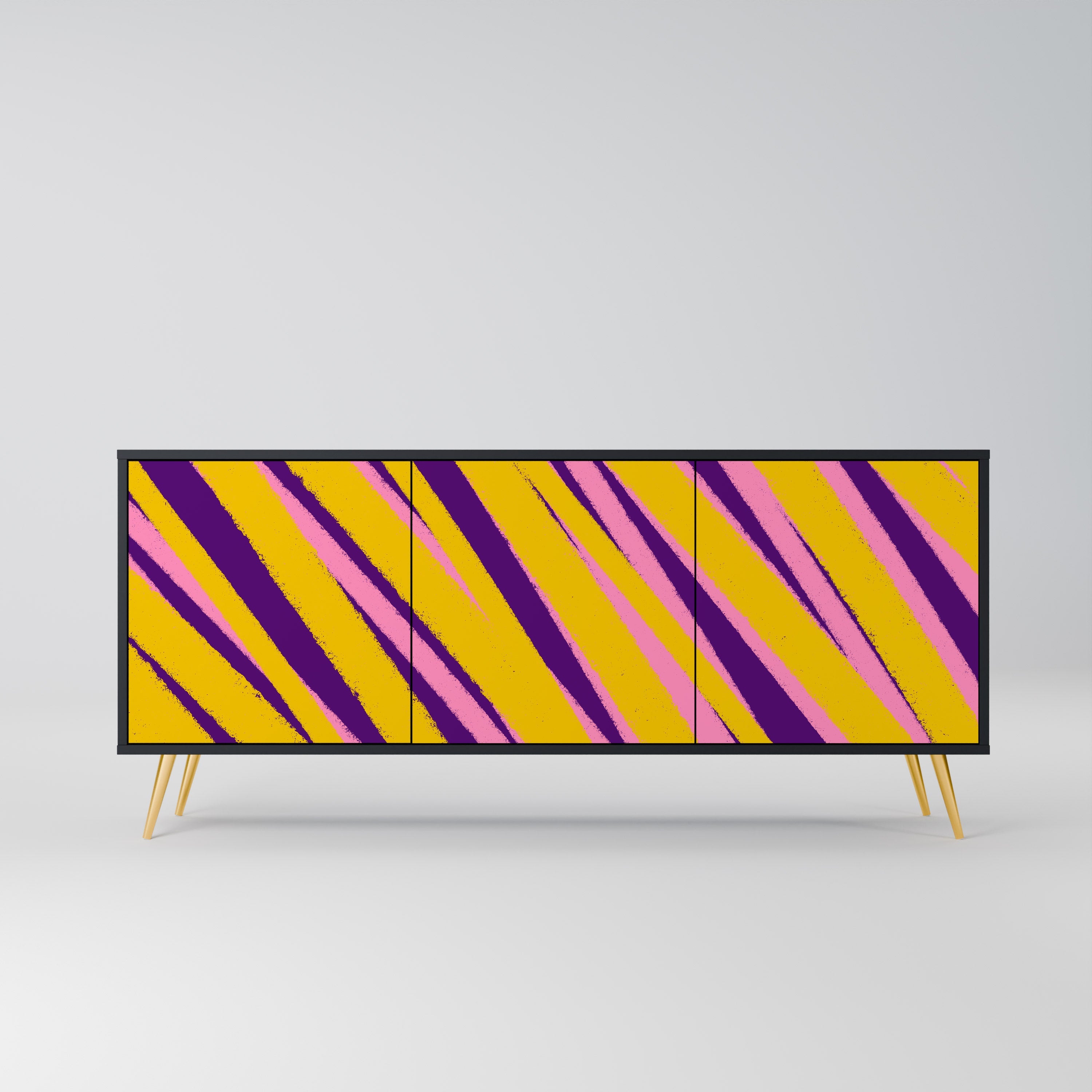 DREAMS COME TRUE 3-türiges Sideboard in Schwarz