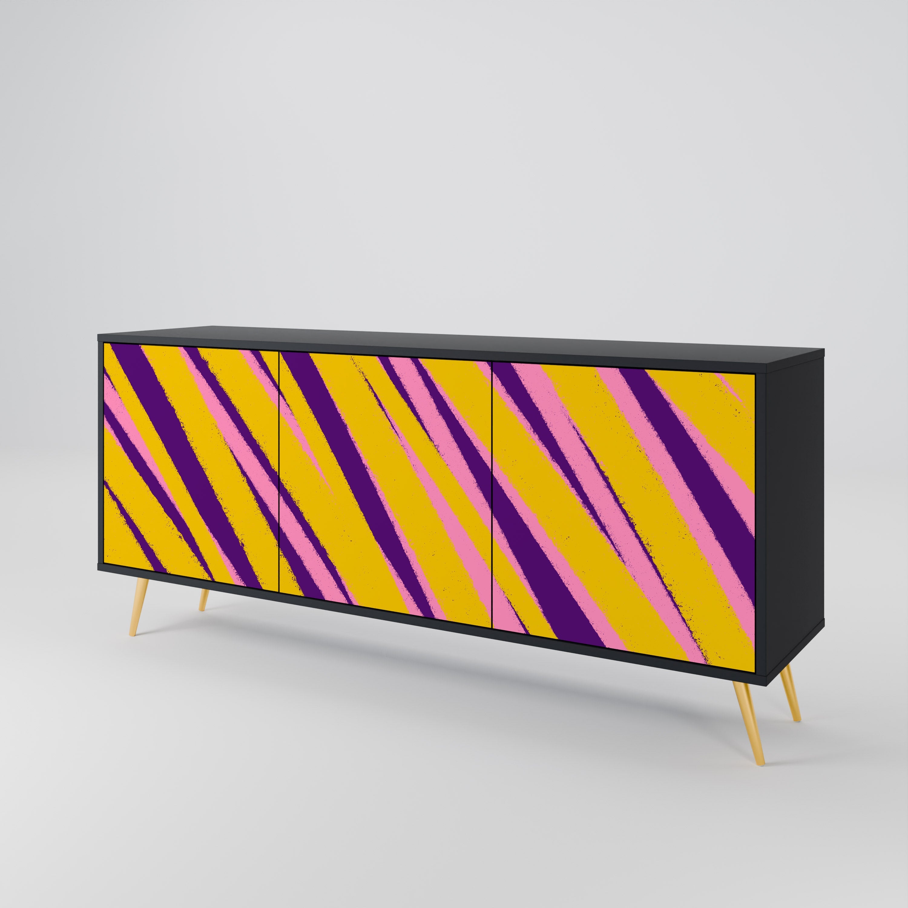 DREAMS COME TRUE 3-türiges Sideboard in Schwarz