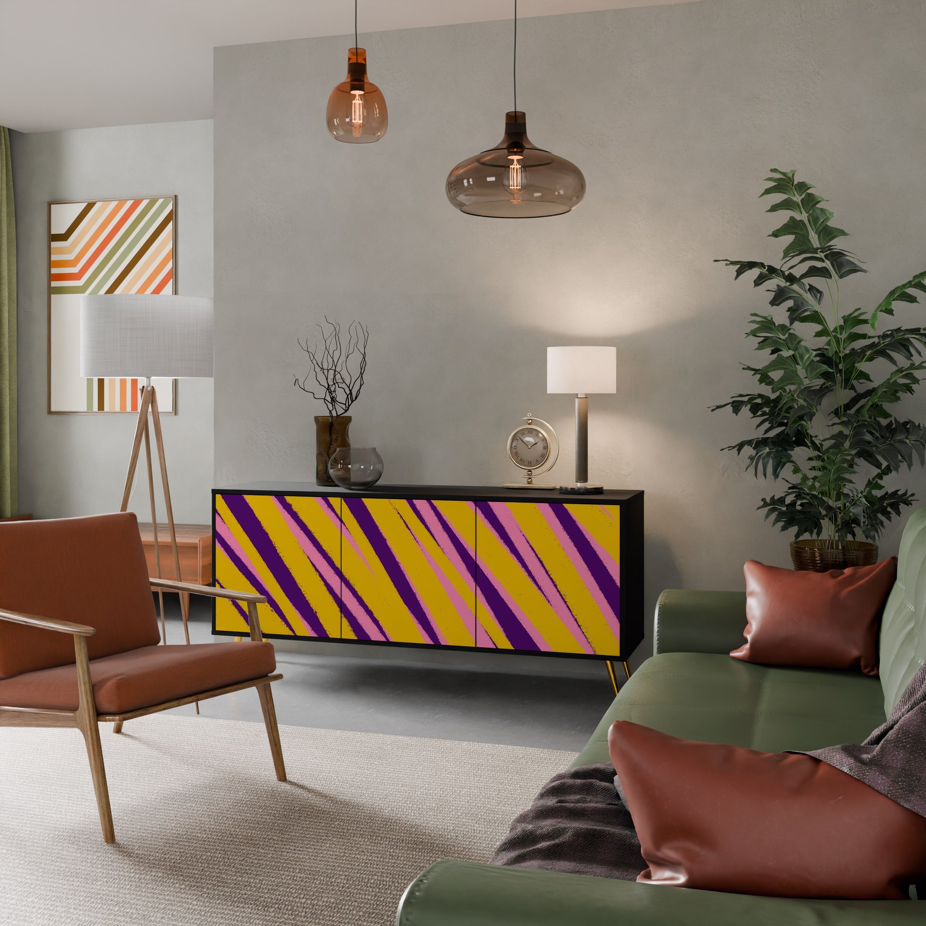 DREAMS COME TRUE 3-türiges Sideboard in Schwarz