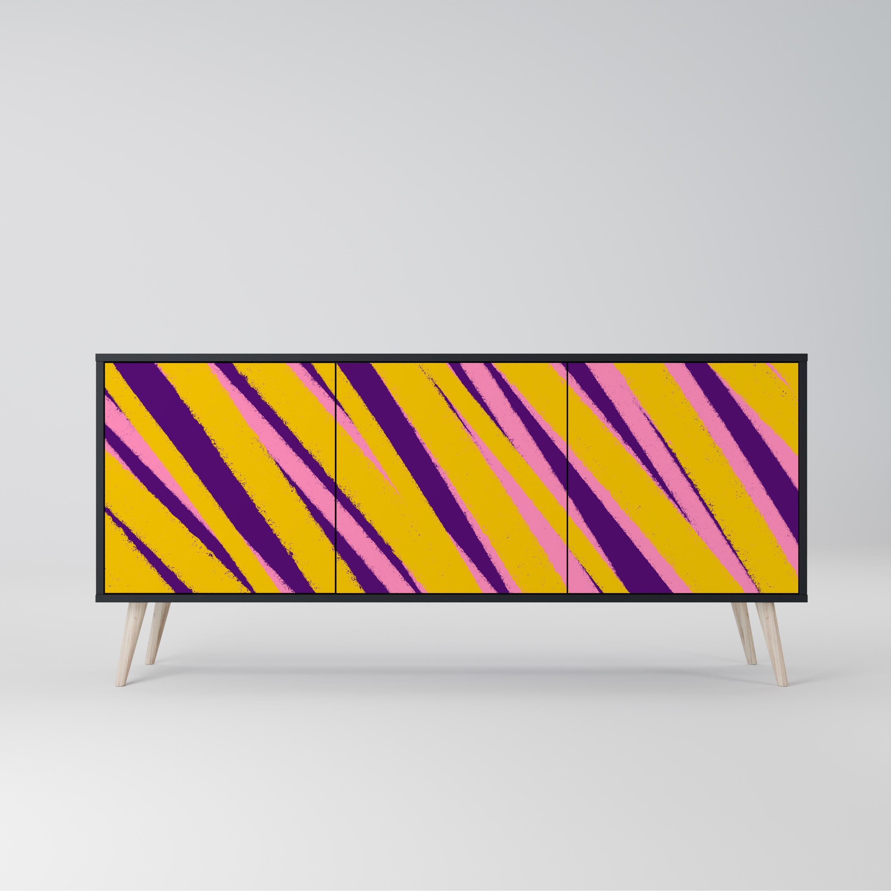DREAMS COME TRUE 3-türiges Sideboard in Schwarz