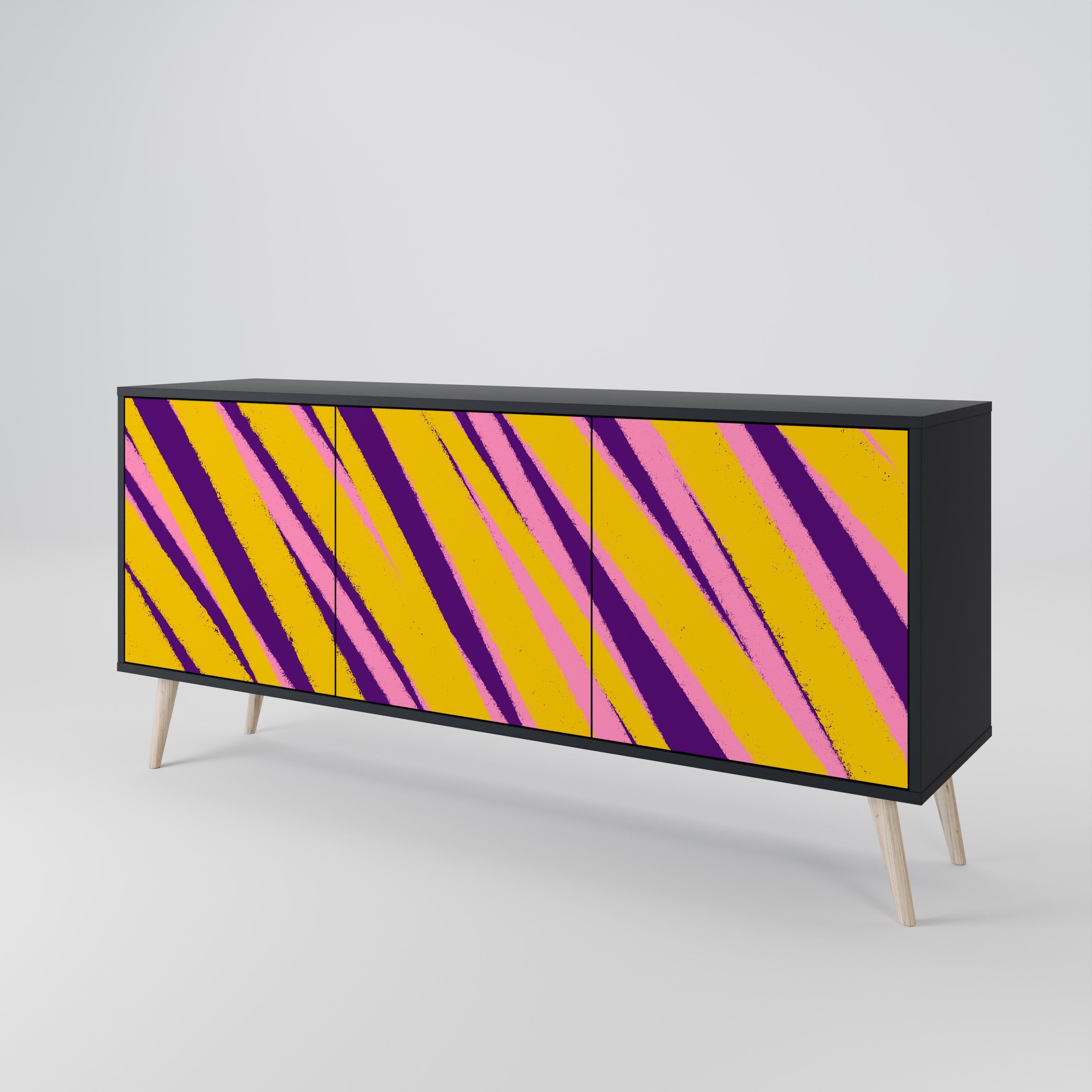 DREAMS COME TRUE 3-türiges Sideboard in Schwarz