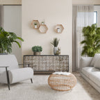 SLIGHTLY BLURRED 3-Door Sideboard in Black Finish