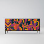 ELECTRIC PATTERNS 3-Door Sideboard in Black Finish