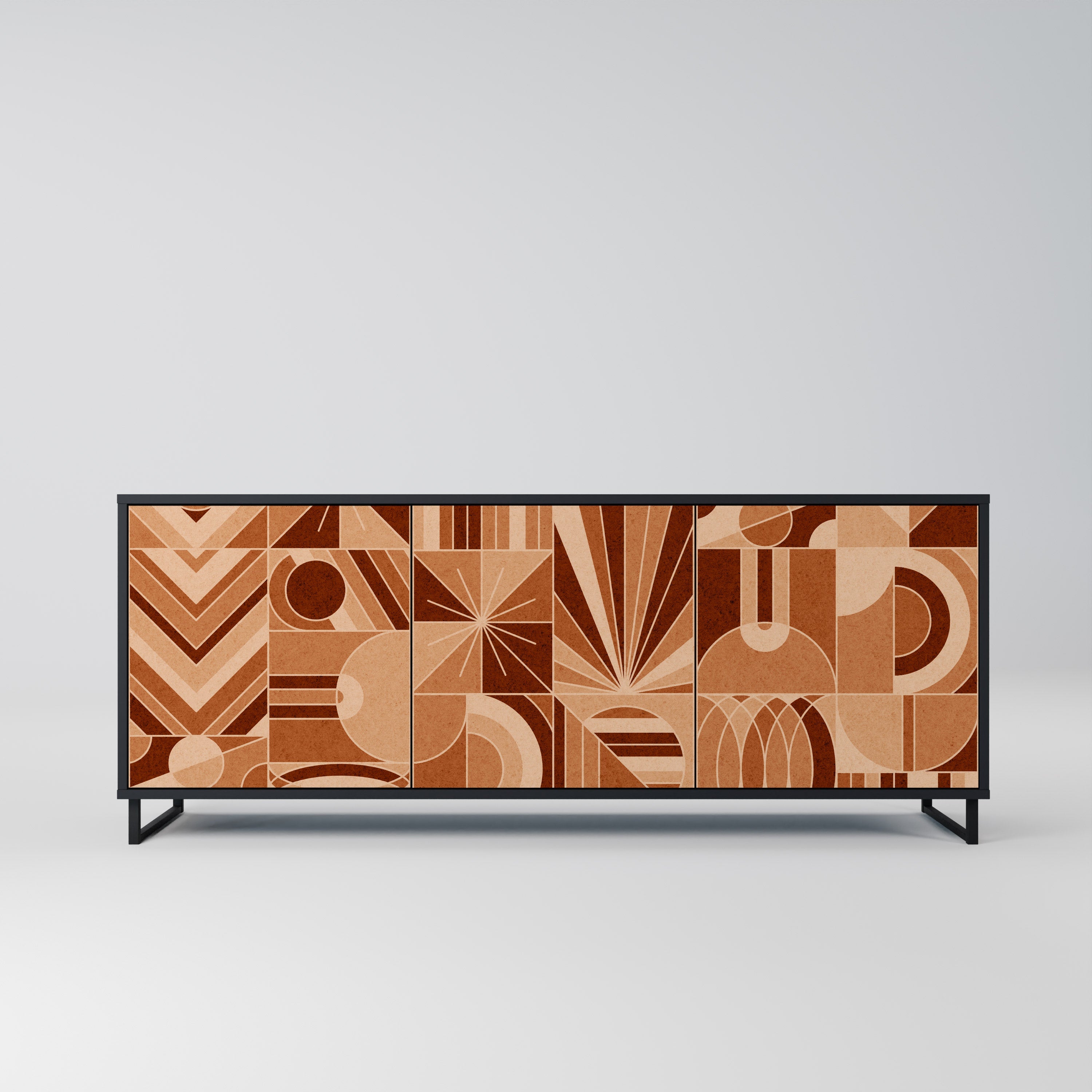 PRISM MOSAIC 3-türiges Sideboard in Schwarz