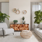 PRISM MOSAIC 3-Door Sideboard in Black Finish