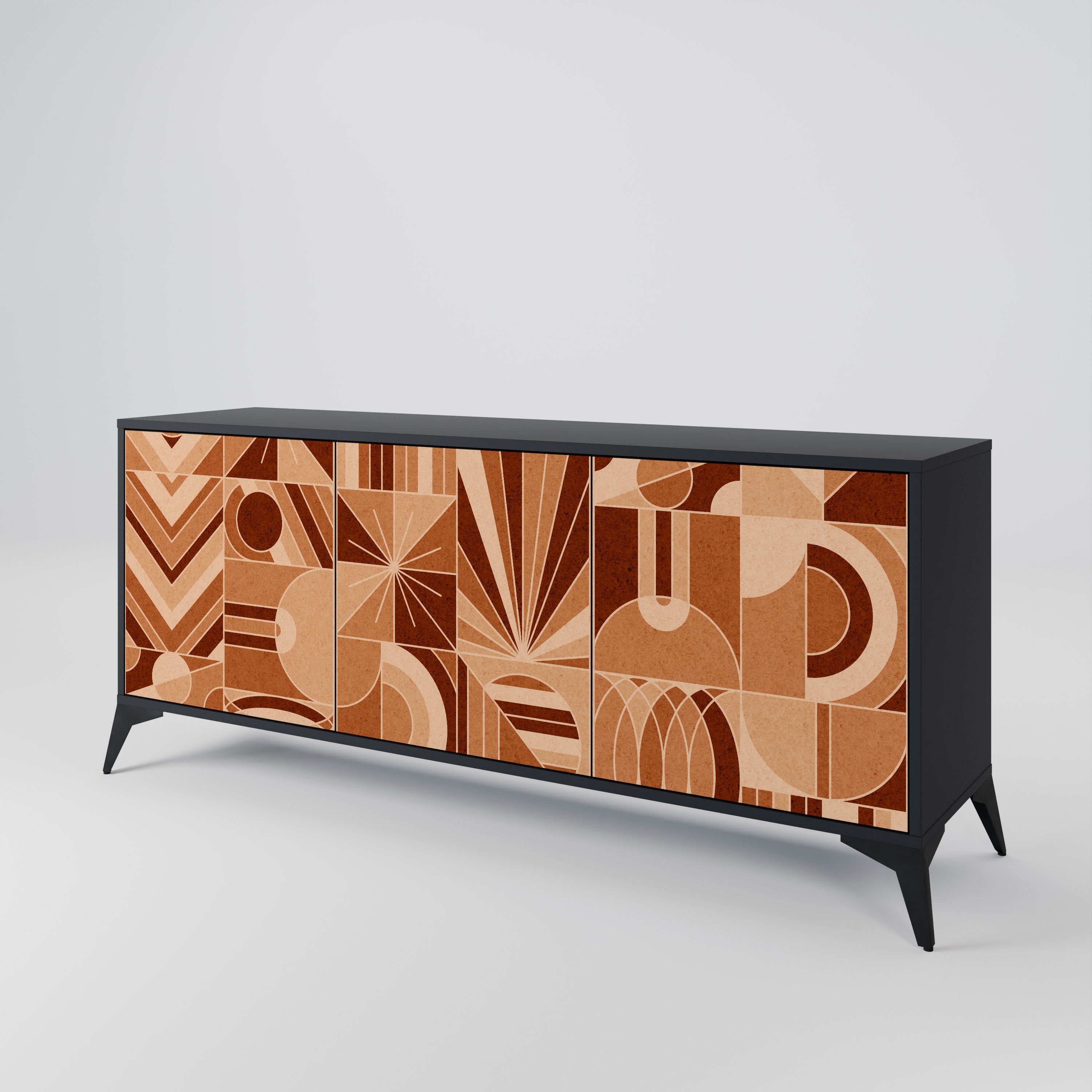 PRISM MOSAIC 3-türiges Sideboard in Schwarz