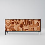 PRISM MOSAIC 3-Door Sideboard in Black Finish