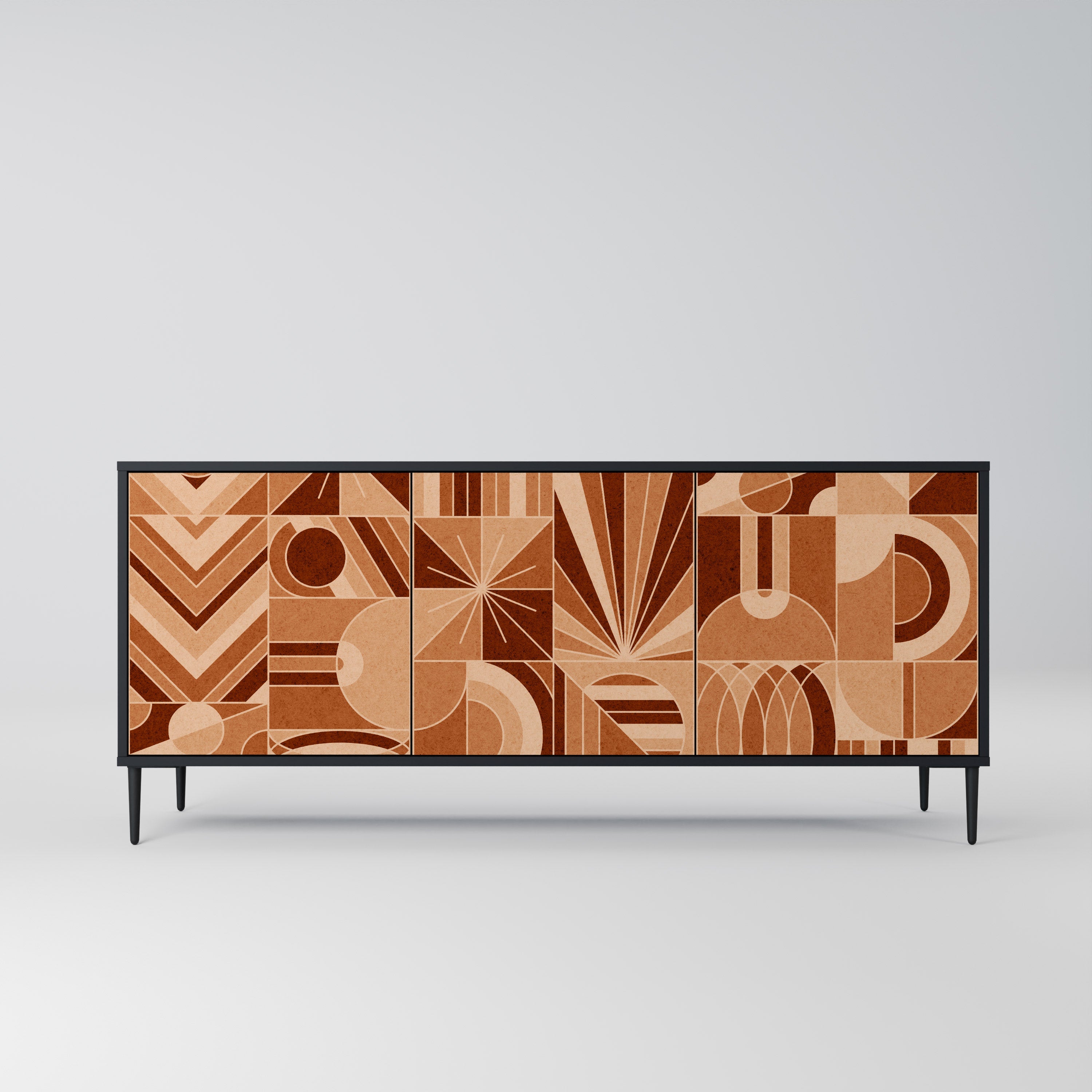 PRISM MOSAIC 3-türiges Sideboard in Schwarz