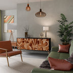 PRISM MOSAIC 3-Door Sideboard in Black Finish