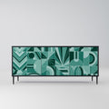 HARMONIC GRID 3-Door Sideboard in Black Finish