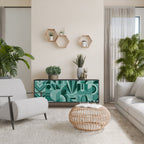 HARMONIC GRID 3-Door Sideboard in Black Finish