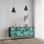 HARMONIC GRID 3-Door Sideboard in Black Finish