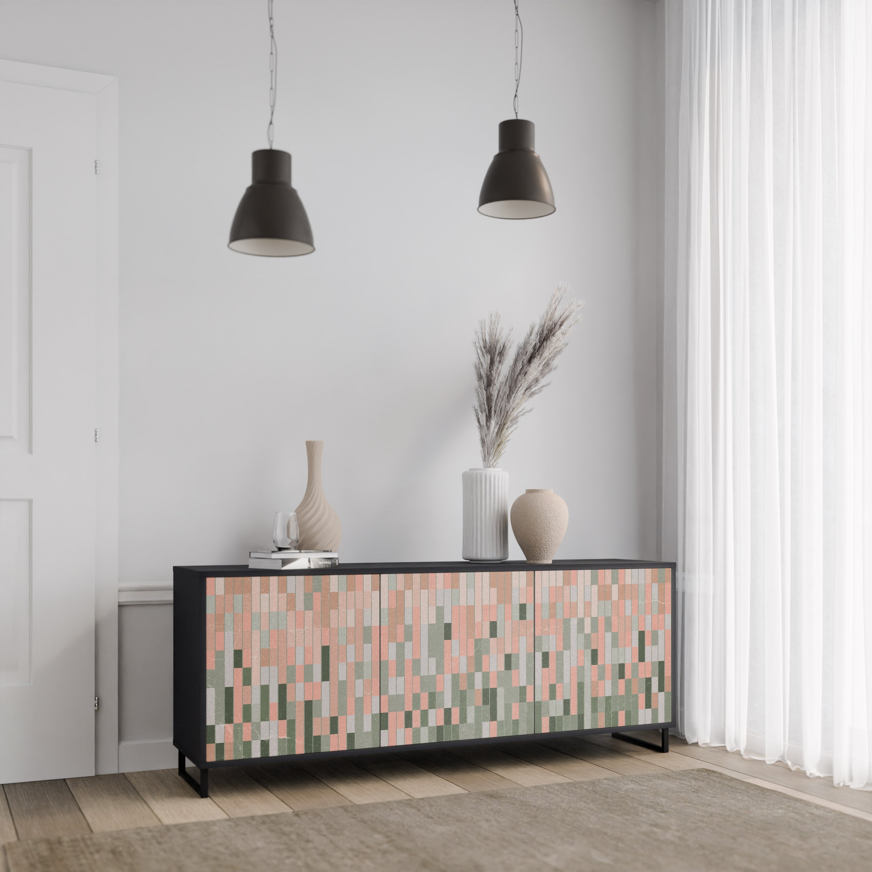 BUILDING THE FUTURE 3-türiges Sideboard in Schwarz