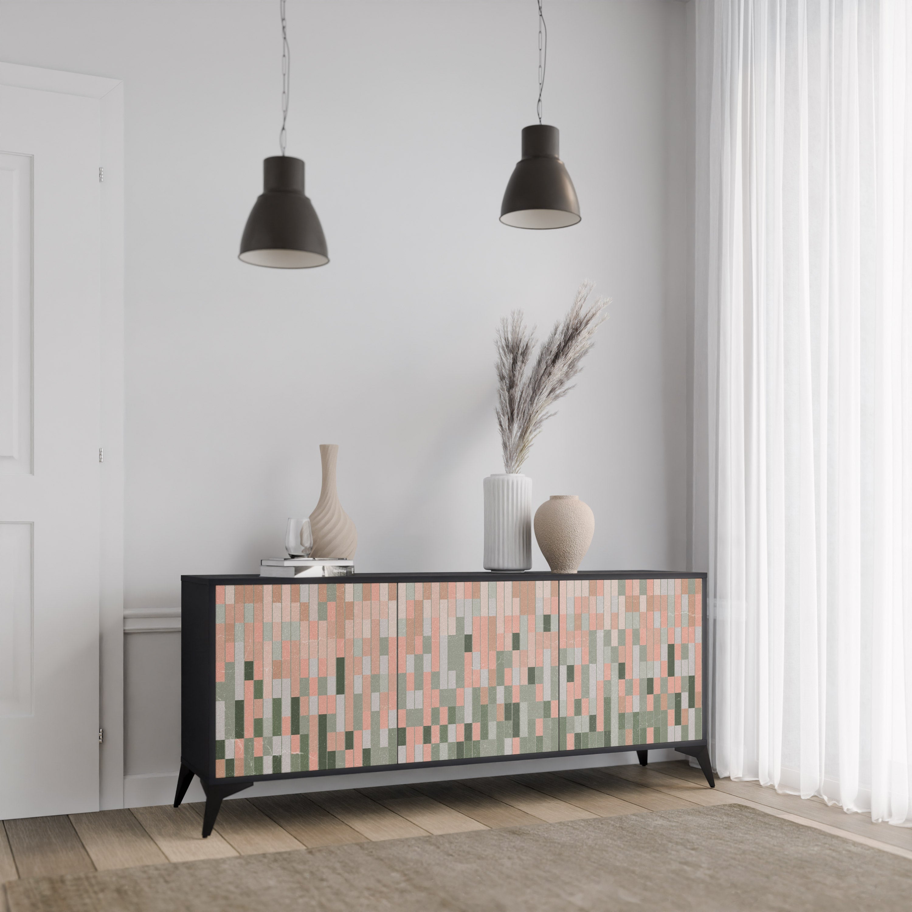 BUILDING THE FUTURE 3-türiges Sideboard in Schwarz
