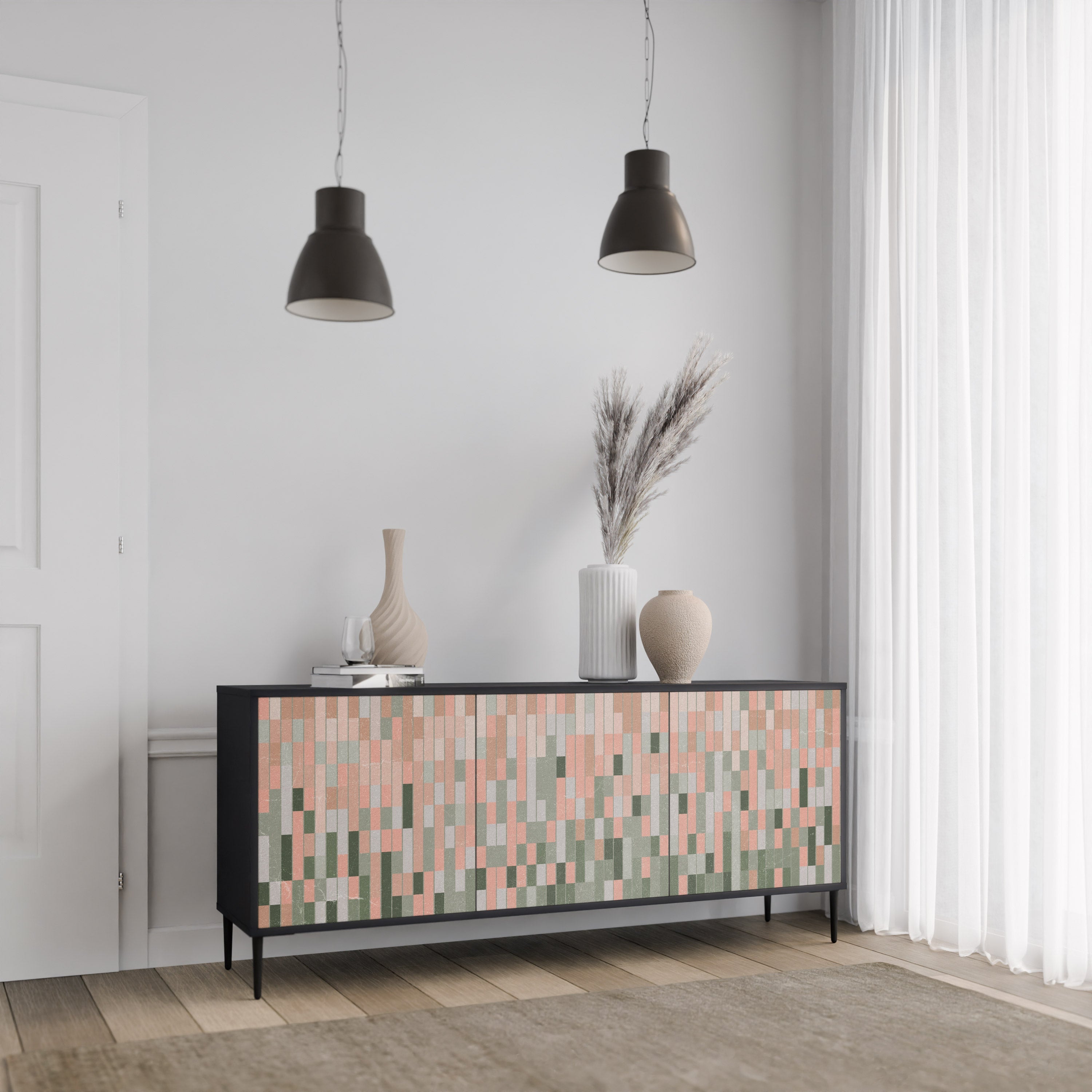 BUILDING THE FUTURE 3-türiges Sideboard in Schwarz
