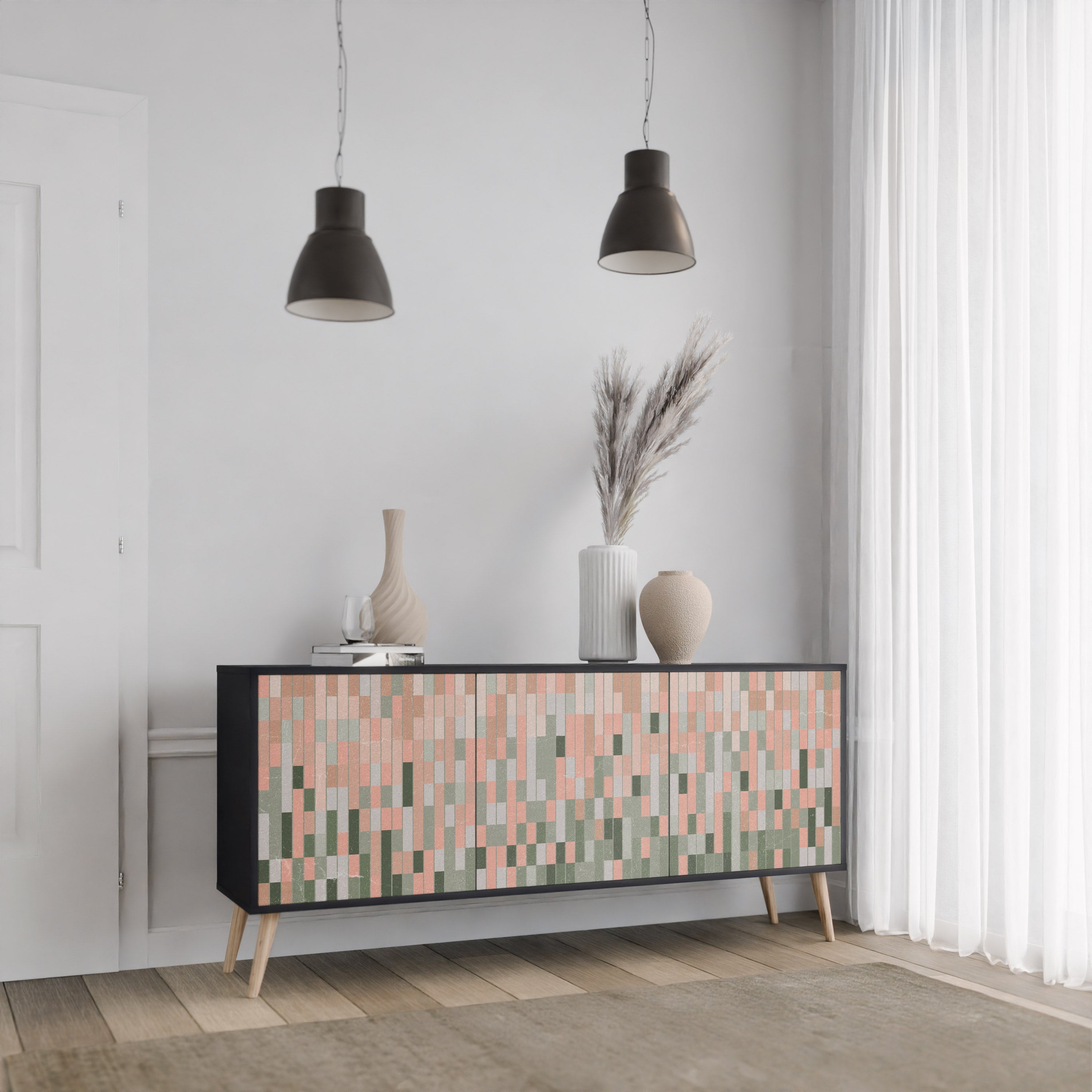 BUILDING THE FUTURE 3-türiges Sideboard in Schwarz