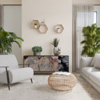 GILDED SWIRLS 3-Door Sideboard in Black Finish