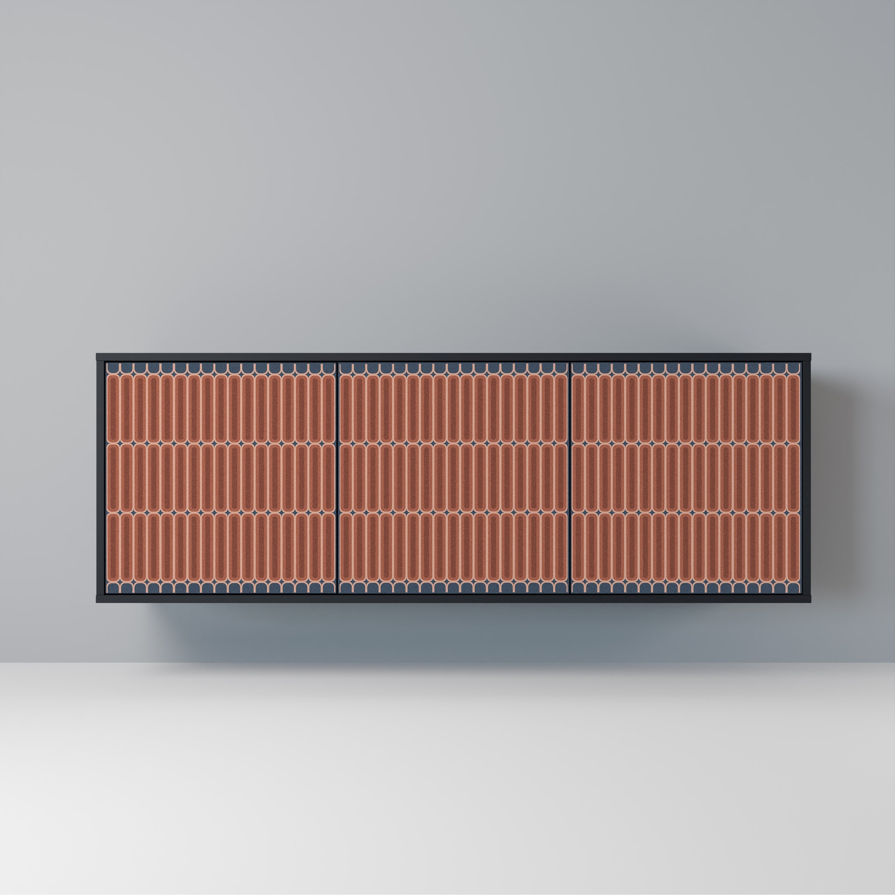HYPNOTIC GATE 3-türiges Sideboard in Schwarz