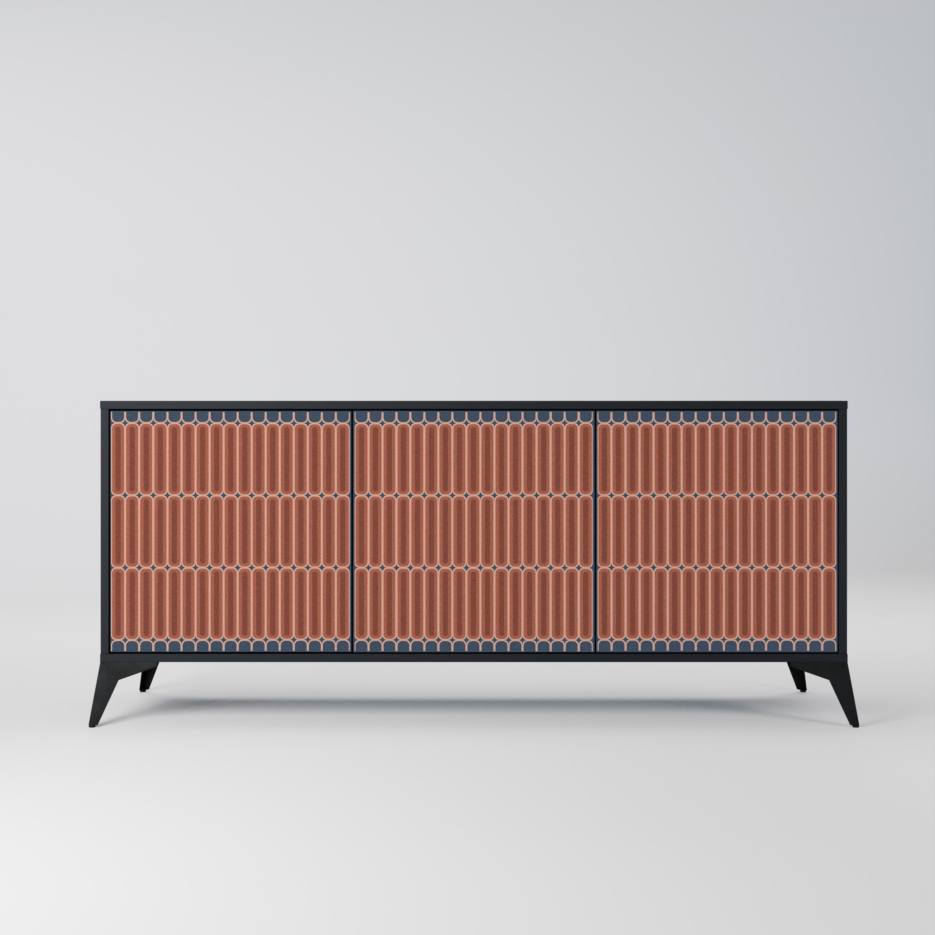 HYPNOTIC GATE 3-türiges Sideboard in Schwarz