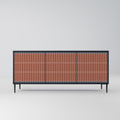 HYPNOTIC GATE 3-Door Sideboard in Black Finish