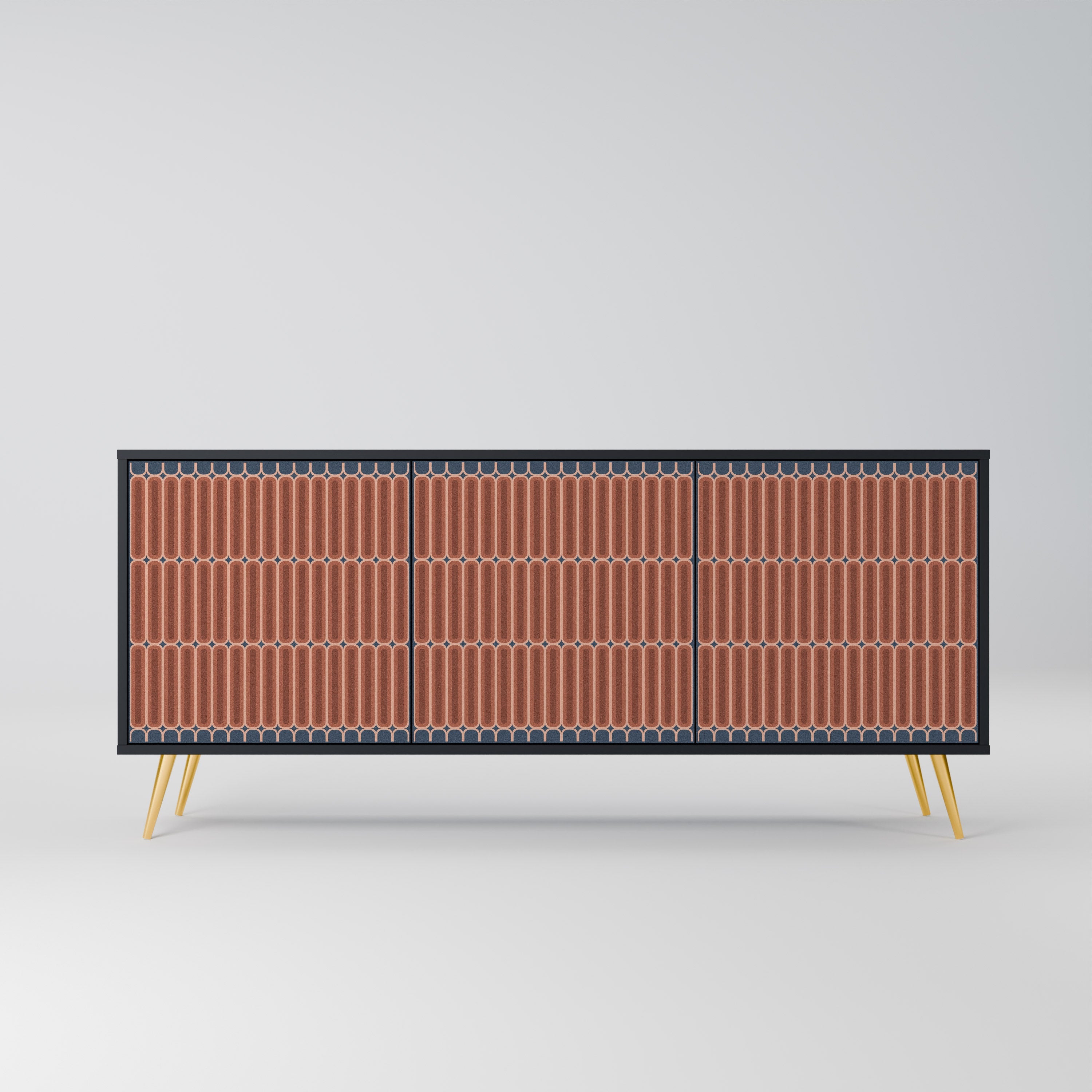 HYPNOTIC GATE 3-türiges Sideboard in Schwarz