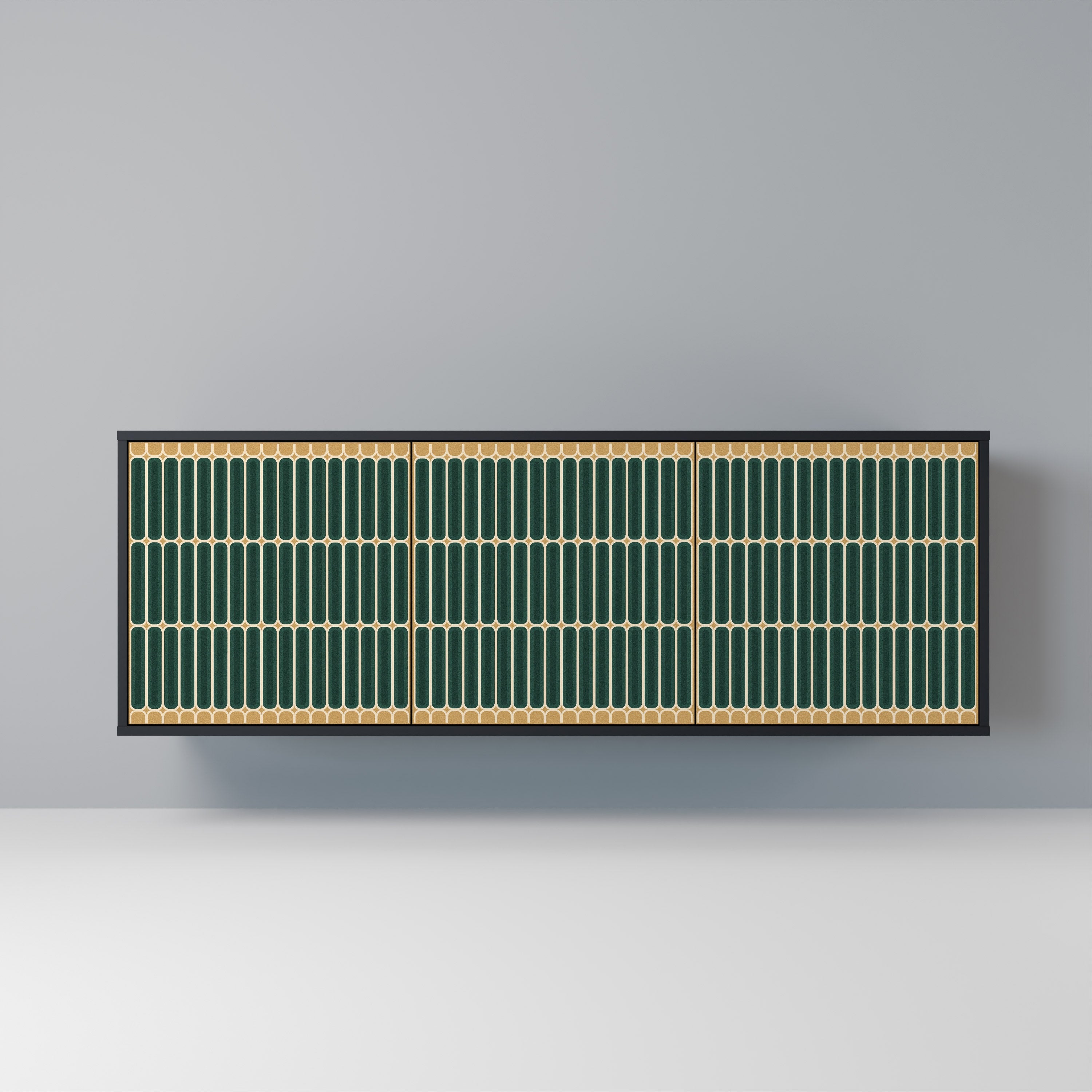 ILUSION GATE 3-türiges Sideboard in Schwarz