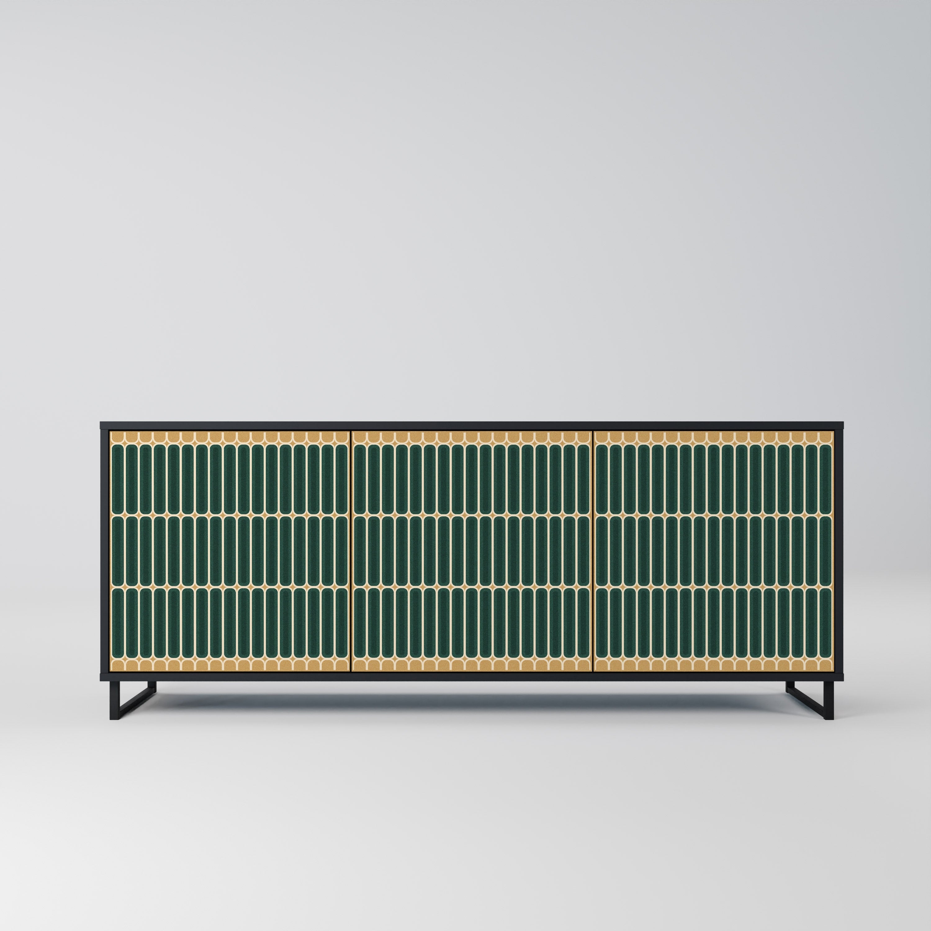 ILUSION GATE 3-türiges Sideboard in Schwarz