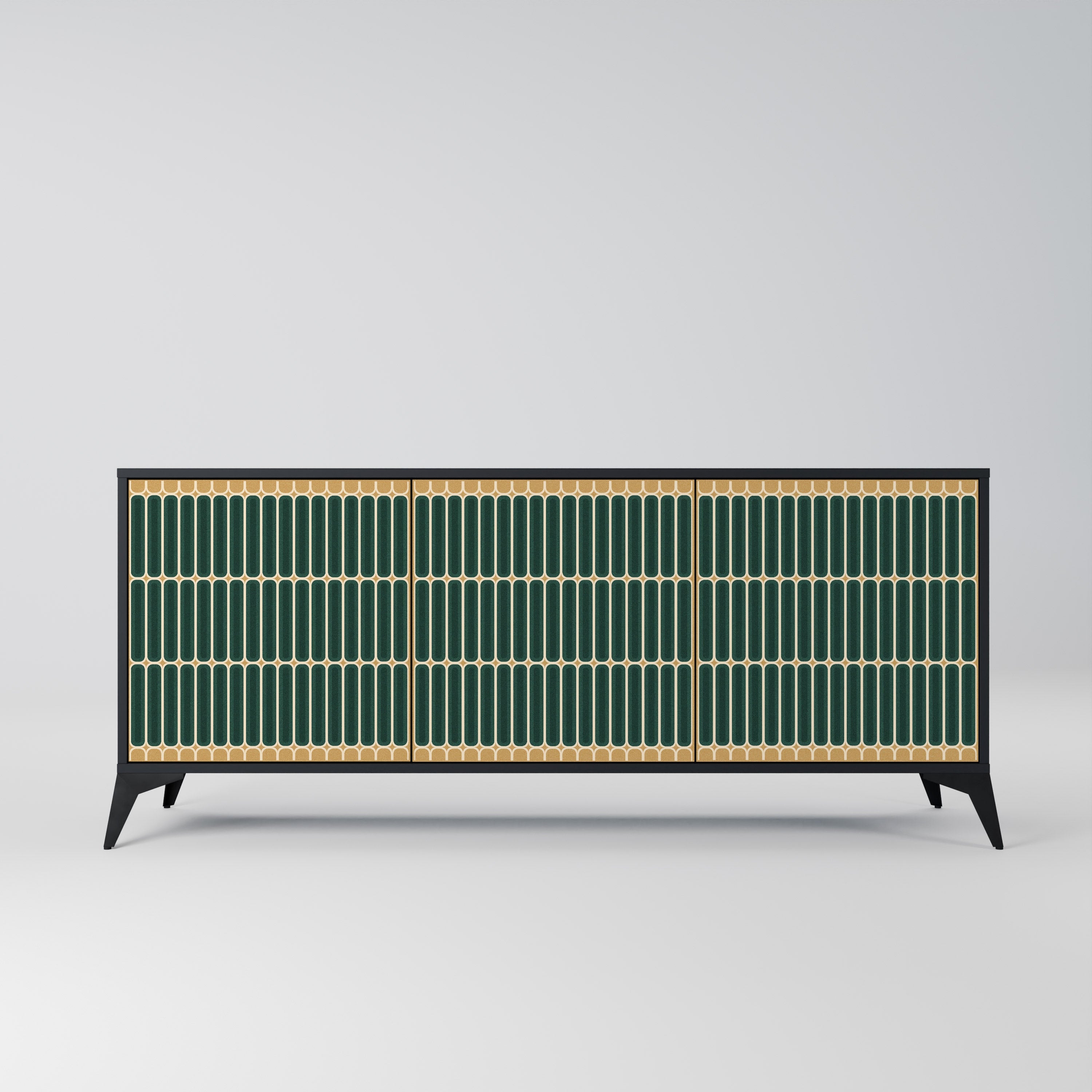 ILUSION GATE 3-türiges Sideboard in Schwarz